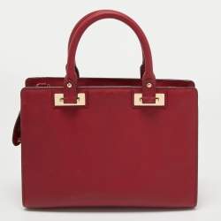Pre Owned MICHAEL Michael Kors Burgundy LeatherKellen Satchel