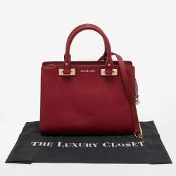 Pre Owned MICHAEL Michael Kors Burgundy LeatherKellen Satchel
