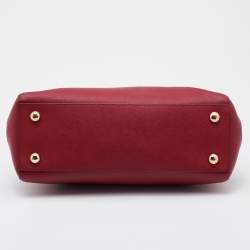 Pre Owned MICHAEL Michael Kors Burgundy Saffiano Leather Cynthia Tote