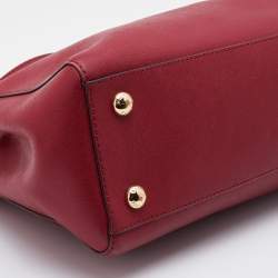 Pre Owned MICHAEL Michael Kors Burgundy Saffiano Leather Cynthia Tote