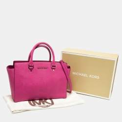 MICHAEL Michael Kors Fuchsia Leather Large Selma Tote