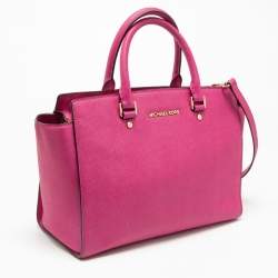 MICHAEL Michael Kors Fuchsia Leather Large Selma Tote