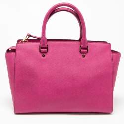 MICHAEL Michael Kors Fuchsia Leather Large Selma Tote