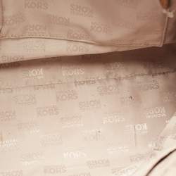 مملوكة مسبقًا MICHAEL Michael Kors White Coated Canvas and Leather Hamilton Satchel