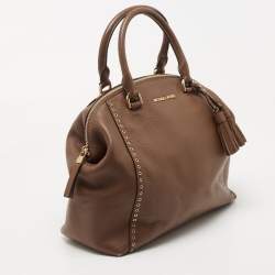 MICHAEL Michael Kors Brown Leather Riley Satchel