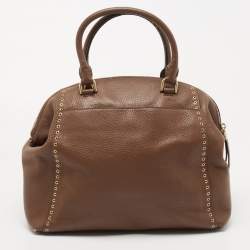 MICHAEL Michael Kors Brown Leather Riley Satchel