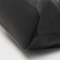 مملوكة مسبقًا MICHAEL Michael Kors Black Leather Medium Jet Set Travel Tote