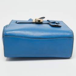 Pre Owned MICHAEL Michael Kors Blue Leather Hamilton Crossbody Bag