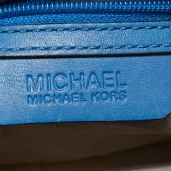 Pre Owned MICHAEL Michael Kors Blue Leather Hamilton Crossbody Bag