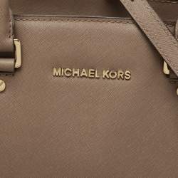 Pre Owned MICHAEL Michael Kors Brown Saffiano Leather Selma Tote