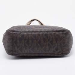 مملوكة مسبقًا MICHAEL Michael Kors Brown Signature Coated Canvas Shoulder Bag