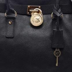 Pre Owned MICHAEL Michael Kors Black Leather Hamilton Tote