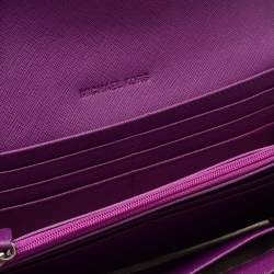 Pre Owned MICHAEL Michael Kors Fuchsia Pink Saffiano Leather Selma Satchel