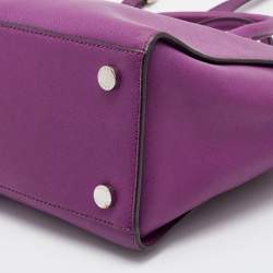 Pre Owned MICHAEL Michael Kors Fuchsia Pink Saffiano Leather Selma Satchel