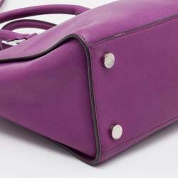 Pre Owned MICHAEL Michael Kors Fuchsia Pink Saffiano Leather Selma Satchel