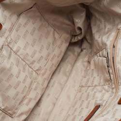 مملوكة مسبقًا MICHAEL Michael Kors Brown Signature Coated Canvas and Leather Jet Set Tote