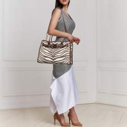 Michael Kors Grey, Pattern Print Hamilton Tote