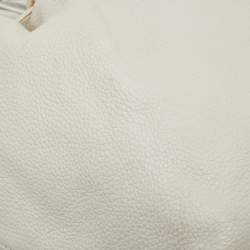 Pre Owned MICHAEL Michael Kors Off White Leather Large Camden Drawstring Shoulder Bag