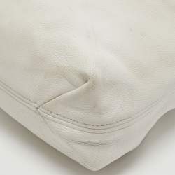 Pre Owned MICHAEL Michael Kors Off White Leather Large Camden Drawstring Shoulder Bag