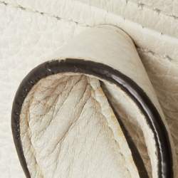 Pre Owned MICHAEL Michael Kors Off White Leather Large Camden Drawstring Shoulder Bag