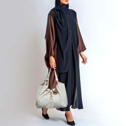 Pre Owned MICHAEL Michael Kors Off White Leather Large Camden Drawstring Shoulder Bag