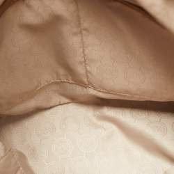 Pre Owned MICHAEL Michael Kors Brown Saffiano Leather Medium Jet Set Top Zip Tote