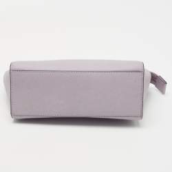 Pre Owned MICHAEL Michael Kors Lilac Leather Small Selma Crossbody Bag
