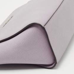 Pre Owned MICHAEL Michael Kors Lilac Leather Small Selma Crossbody Bag
