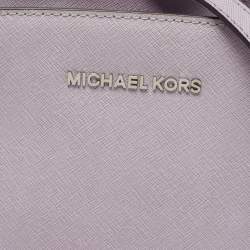 Pre Owned MICHAEL Michael Kors Lilac Leather Small Selma Crossbody Bag