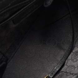 Pre Owned MICHAEL Michael Kors Black Leather Double Zip Tote