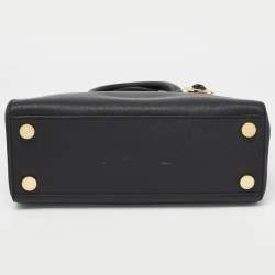 Pre Owned MICHAEL Michael Kors Black Leather Double Zip Tote