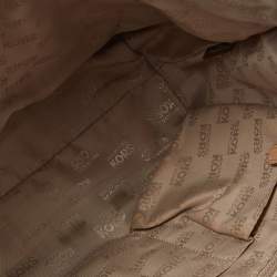 Pre Owned MICHAEL Michael Kors Brown Signature Coated Canvas Lilly Tote