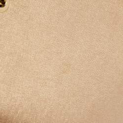 Pre Owned MICHAEL Micheal Kors Gold Leather Jet Set Top Zip Chain Tote 