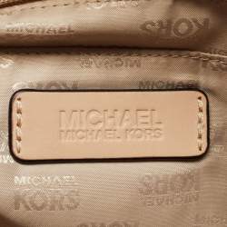 Pre Owned حقيبة يد توتس مايكل مايكل كورس جيت سيت جلد أصفر بسحاب علوي متوسطة