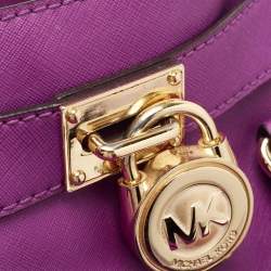 Pre Owned حقيبة يد مايكل مايكل كورس Hamiltion North South كبيرة جلد بنية