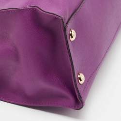 Pre Owned حقيبة يد مايكل مايكل كورس Hamiltion North South كبيرة جلد بنية