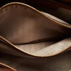 Pre Owned MICHAEL Michael Kors Brown Croc Embossed Leather Dillon Tote