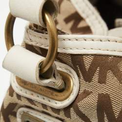 MICHAEL Michael Kors Beige/Off White Signature Canvas Front Pocket Tote