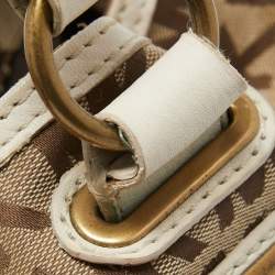 MICHAEL Michael Kors Beige/Off White Signature Canvas Front Pocket Tote