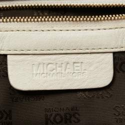 MICHAEL Michael Kors Beige/Off White Signature Canvas Front Pocket Tote