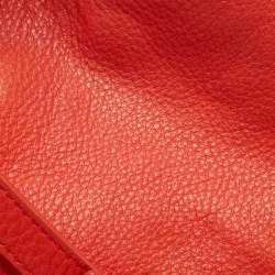 Pre Owned MICHAEL Michael Kors Red Leather Chain Tote