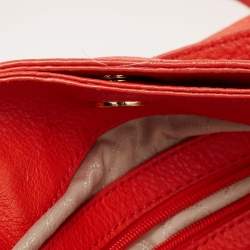 Pre Owned MICHAEL Michael Kors Red Leather Chain Tote