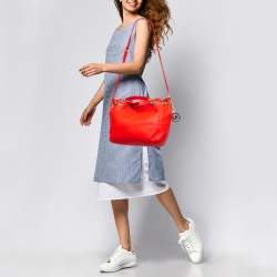 Pre Owned MICHAEL Michael Kors Red Leather Chain Tote