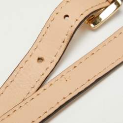 Pre Owned MICHAEL Michael Kors Ivory Signature Coated Canvas and Leather Jet Set Zip Tote 