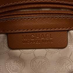 Pre Owned MICHAEL Michael Kors Brown Saffiano Leather Hamilton Tote