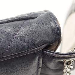 Pre Owned Michael Kors Navy Blue Quilted Leather Hamilton Chain Shoulder Bag