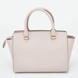 Pre Owned MICHAEL Michael Kors Blossom Pink Leather Medium Selma Satchel