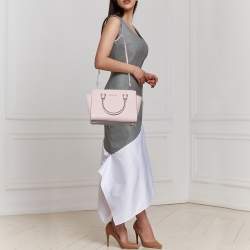 Pre Owned MICHAEL Michael Kors Blossom Pink Leather Medium Selma Satchel