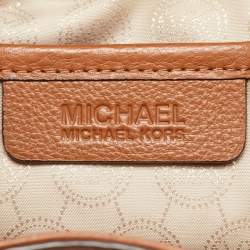 Pre Owned MICHAEL Michael Kors Tan Leather Drawstring Bucket Bag