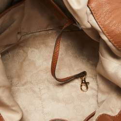 Pre Owned MICHAEL Michael Kors Brown Leather Camden Drawstring Hobo